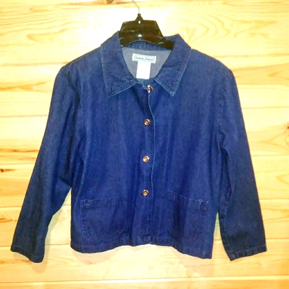 CLEARANCE - Stephanie Andrews 4 Piece Denim Set - Jacket, Vest, Skirt, Capris